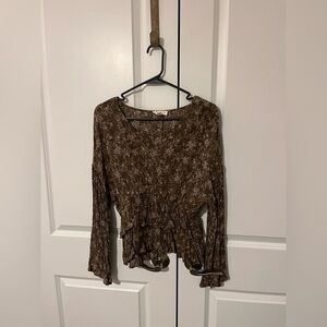 Floral Brown Women's Top